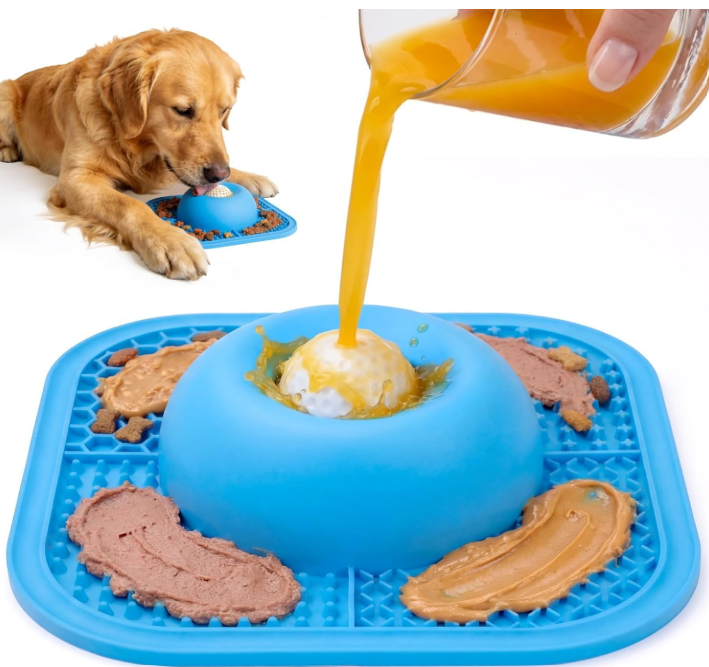 Feeder Dog Bowls & Lick Mat for Liquid and Thick Treat, Anti-Slip Dog Lick Bowl Gift for your Pet